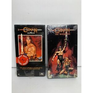 Conan The Destroyer Conan The Barbarian VHS Lot of Two Arnold Schwarzenegger